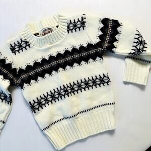 Vintage 90s Barrel Fair Isle Knit Sweater Sz 2